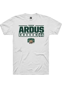 Sarah Ardus  Ohio Bobcats White Rally NIL Stacked Box Short Sleeve T Shirt