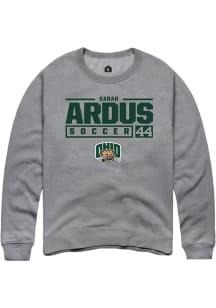 Sarah Ardus  Rally Ohio Bobcats Mens Graphite NIL Stacked Box Long Sleeve Crew Sweatshirt