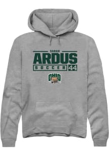 Sarah Ardus  Rally Ohio Bobcats Mens Graphite NIL Stacked Box Long Sleeve Hoodie