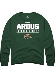 Sarah Ardus  Rally Ohio Bobcats Mens Green NIL Stacked Box Long Sleeve Crew Sweatshirt