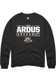 Sarah Ardus  Rally Ohio Bobcats Mens Black NIL Stacked Box Long Sleeve Crew Sweatshirt