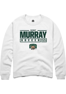 Scout Murray  Rally Ohio Bobcats Mens White NIL Stacked Box Long Sleeve Crew Sweatshirt