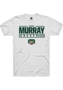 Scout Murray  Ohio Bobcats White Rally NIL Stacked Box Short Sleeve T Shirt