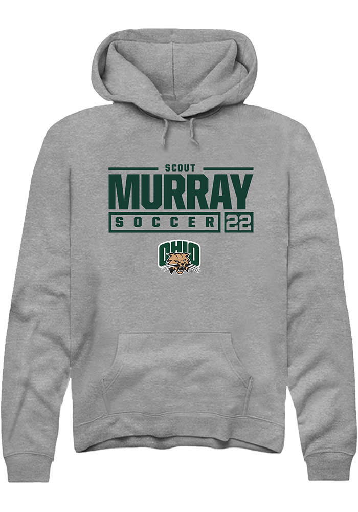 Scout Murray  Rally Ohio Bobcats Mens Graphite NIL Stacked Box Long Sleeve Hoodie