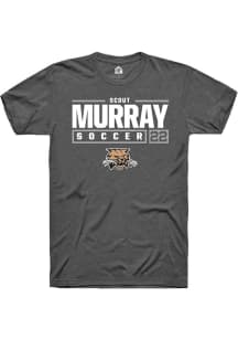 Scout Murray  Ohio Bobcats Dark Grey Rally NIL Stacked Box Short Sleeve T Shirt