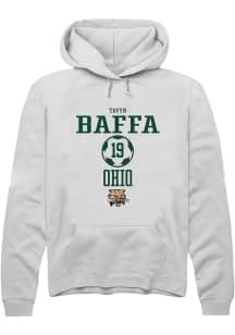 Tavyn Baffa  Rally Ohio Bobcats Mens White NIL Sport Icon Long Sleeve Hoodie