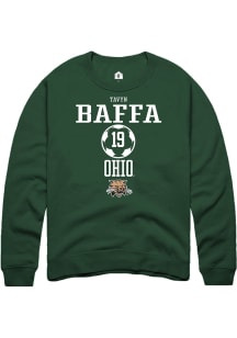 Tavyn Baffa  Rally Ohio Bobcats Mens Green NIL Sport Icon Long Sleeve Crew Sweatshirt