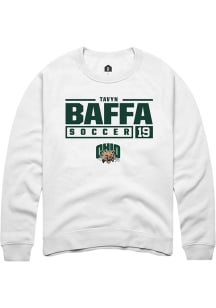 Tavyn Baffa  Rally Ohio Bobcats Mens White NIL Stacked Box Long Sleeve Crew Sweatshirt