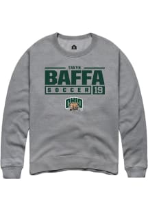 Tavyn Baffa  Rally Ohio Bobcats Mens Graphite NIL Stacked Box Long Sleeve Crew Sweatshirt