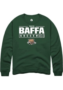 Tavyn Baffa  Rally Ohio Bobcats Mens Green NIL Stacked Box Long Sleeve Crew Sweatshirt