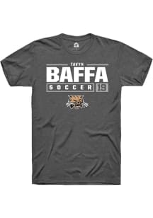 Tavyn Baffa  Ohio Bobcats Dark Grey Rally NIL Stacked Box Short Sleeve T Shirt