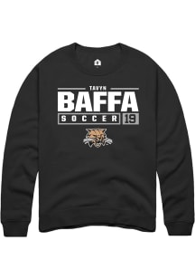 Tavyn Baffa  Rally Ohio Bobcats Mens Black NIL Stacked Box Long Sleeve Crew Sweatshirt