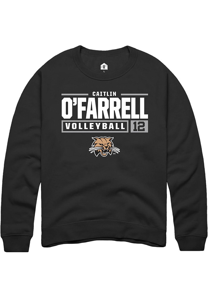 Caitlin O’Farrell Rally Ohio Bobcats Mens NIL Stacked Box Long Sleeve Crew Sweatshirt