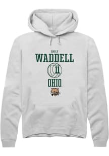 Emily Waddell  Rally Ohio Bobcats Mens White NIL Sport Icon Long Sleeve Hoodie