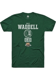 Emily Waddell  Ohio Bobcats Green Rally NIL Sport Icon Short Sleeve T Shirt