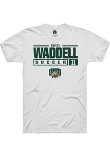 Emily Waddell  Ohio Bobcats White Rally NIL Stacked Box Short Sleeve T Shirt