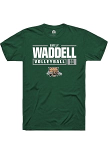 Emily Waddell  Ohio Bobcats Green Rally NIL Stacked Box Short Sleeve T Shirt