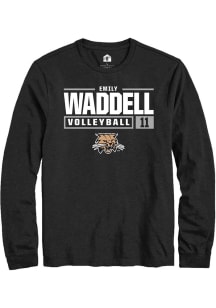 Emily Waddell  Ohio Bobcats Black Rally NIL Stacked Box Long Sleeve T Shirt