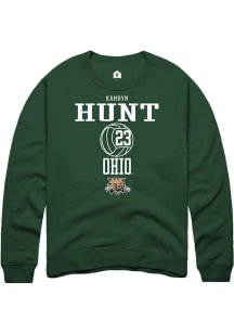 Kamryn Hunt  Rally Ohio Bobcats Mens Green NIL Sport Icon Long Sleeve Crew Sweatshirt