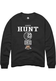 Kamryn Hunt  Rally Ohio Bobcats Mens Black NIL Sport Icon Long Sleeve Crew Sweatshirt