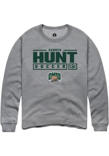 Kamryn Hunt  Rally Ohio Bobcats Mens Graphite NIL Stacked Box Long Sleeve Crew Sweatshirt