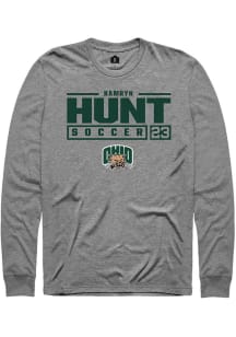 Kamryn Hunt  Ohio Bobcats Graphite Rally NIL Stacked Box Long Sleeve T Shirt