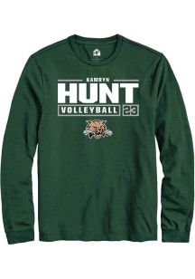 Kamryn Hunt  Ohio Bobcats Green Rally NIL Stacked Box Long Sleeve T Shirt