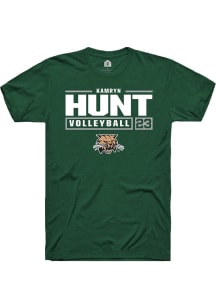 Kamryn Hunt  Ohio Bobcats Green Rally NIL Stacked Box Short Sleeve T Shirt