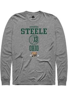 Samantha Steele  Ohio Bobcats Graphite Rally NIL Sport Icon Long Sleeve T Shirt