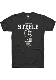 Samantha Steele  Ohio Bobcats Black Rally NIL Sport Icon Short Sleeve T Shirt