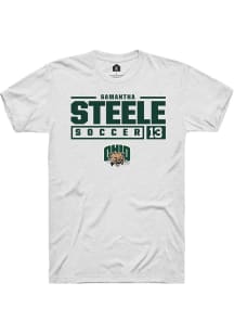 Samantha Steele  Ohio Bobcats White Rally NIL Stacked Box Short Sleeve T Shirt