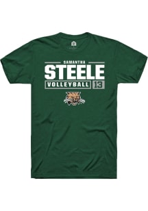 Samantha Steele  Ohio Bobcats Green Rally NIL Stacked Box Short Sleeve T Shirt