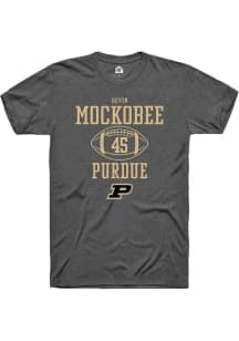 Devin Mockobee Dark Grey Purdue Boilermakers NIL Sport Icon Short Sleeve T Shirt