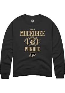 Devin Mockobee Rally Mens Black Purdue Boilermakers NIL Sport Icon Crew Sweatshirt