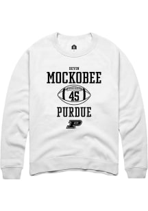 Devin Mockobee Rally Mens White Purdue Boilermakers NIL Sport Icon Crew Sweatshirt