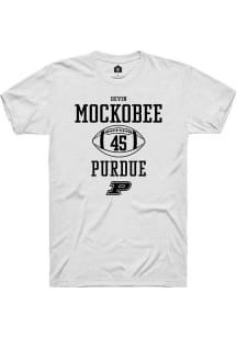 Devin Mockobee White Purdue Boilermakers NIL Sport Icon Short Sleeve T Shirt