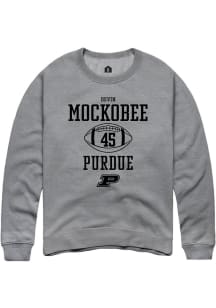 Devin Mockobee Rally Mens Graphite Purdue Boilermakers NIL Sport Icon Crew Sweatshirt