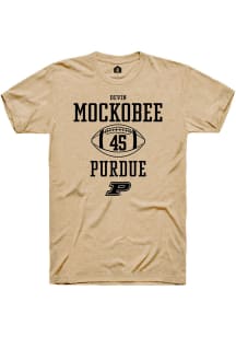 Devin Mockobee  Purdue Boilermakers Gold Rally NIL Sport Icon Short Sleeve T Shirt