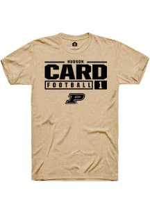 Hudson Card  Purdue Boilermakers Gold Rally NIL Stacked Box Short Sleeve T Shirt
