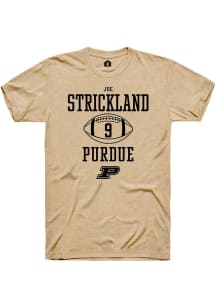 Joe Strickland  Purdue Boilermakers Gold Rally NIL Sport Icon Short Sleeve T Shirt