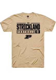 Joe Strickland  Purdue Boilermakers Gold Rally NIL Stacked Box Short Sleeve T Shirt