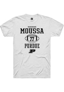 Mahamane Moussa  Purdue Boilermakers White Rally NIL Sport Icon Short Sleeve T Shirt