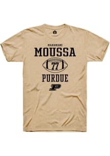 Mahamane Moussa  Purdue Boilermakers Gold Rally NIL Sport Icon Short Sleeve T Shirt