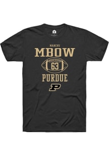 Marcus Mbow  Purdue Boilermakers Black Rally NIL Sport Icon Short Sleeve T Shirt