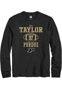 Nick Taylor  Purdue Boilermakers Black Rally NIL Sport Icon Long Sleeve T Shirt
