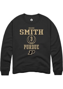 Braden Smith Rally Mens Black Purdue Boilermakers NIL Sport Icon Crew Sweatshirt