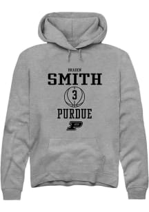 Braden Smith Rally Mens Graphite Purdue Boilermakers NIL Sport Icon Hooded Sweatshirt