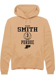 Braden Smith  Rally Purdue Boilermakers Mens Gold NIL Sport Icon Long Sleeve Hoodie