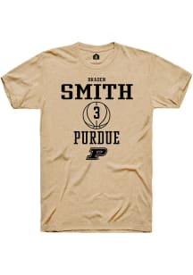Braden Smith  Purdue Boilermakers Gold Rally NIL Sport Icon Short Sleeve T Shirt