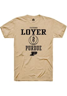 Fletcher Loyer  Purdue Boilermakers Gold Rally NIL Sport Icon Short Sleeve T Shirt